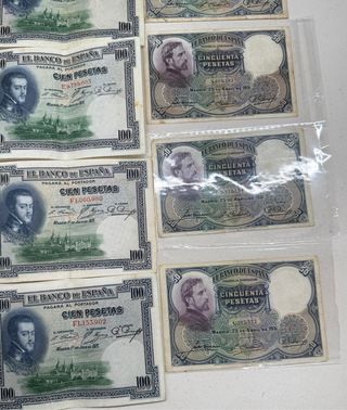 Lote Billetes El Banco de España Pesetas