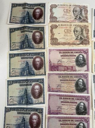 Lote Billetes El Banco de España Pesetas