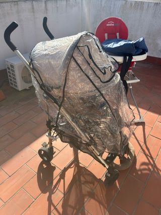 Carro de paseo, funda plastico para lluvia niño