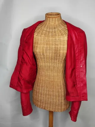 Cazadora cuero Mango roja