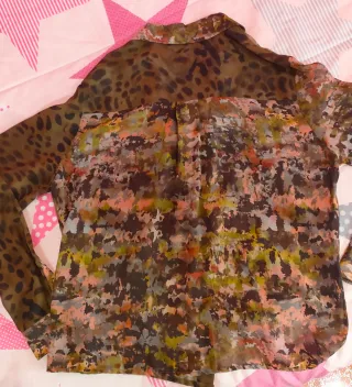 Camisa Desigual Multicolor Verde Militar