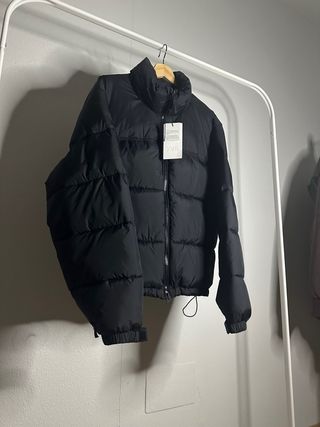 Abrigo acolchado Plumas Zara Man Negro Talla L