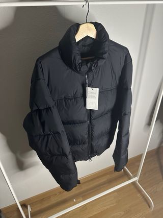 Abrigo acolchado Plumas Zara Man Negro Talla L