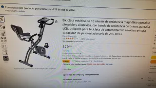 Bicicleta estática magnética vendo por no usar
