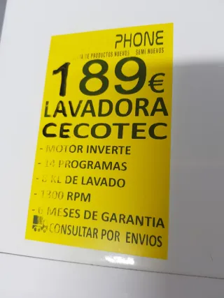 Lavadora carga superior cecotec