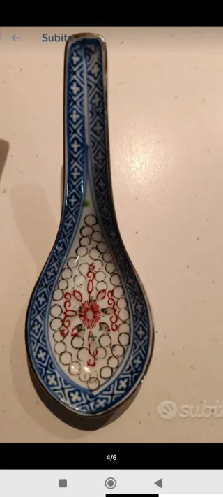 2 Cucchiai Porcellana Cinese Vintage