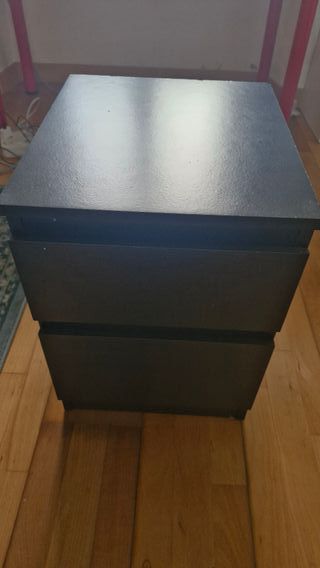 Comoda Mesita de Dormitorio Madera Color negro