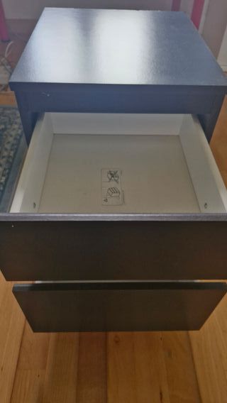 Comoda Mesita de Dormitorio Madera Color negro