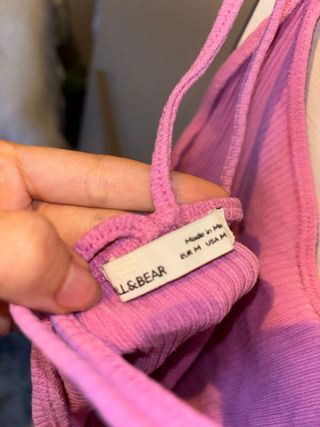 Body rosa tirantes cruzados Pull&Bear