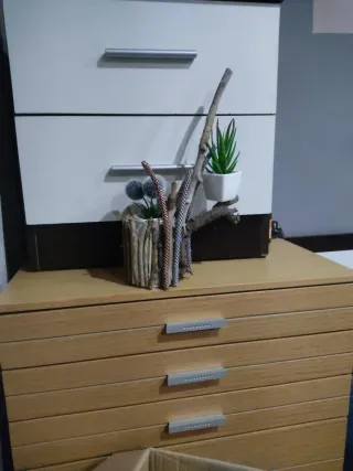 Decoración de madera pura naturaleza ramas/macetas