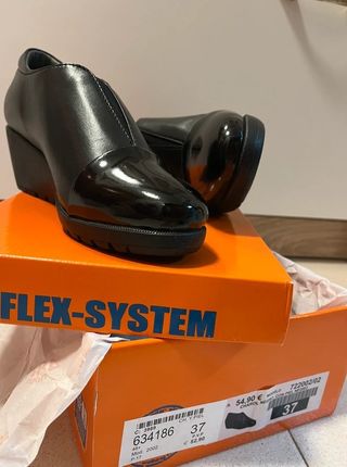 Zapatos 48 Horas Charol Negro Piel