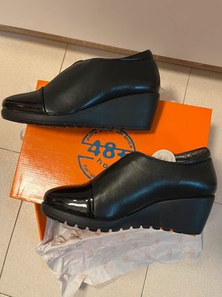 Zapatos 48 Horas Charol Negro Piel