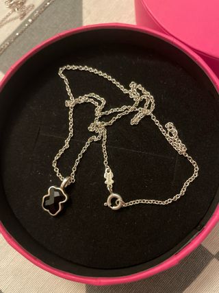 Collar Tous Oso Negro Plata