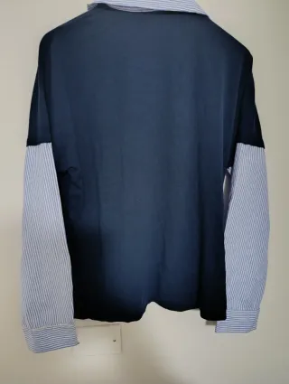 Blusa OVS taglia M blu/bianco