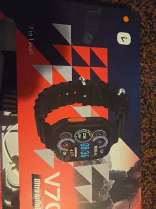 Reloj Inteligente V70 Negro y Naranja