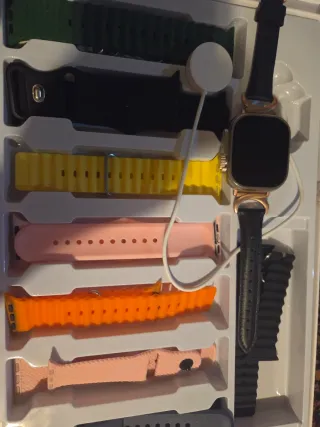 Reloj Inteligente V70 Negro y Naranja