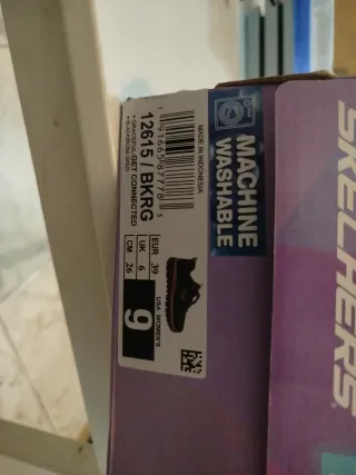 Zapatillas Skechers Mujer Talla 39 Negro/Dorado