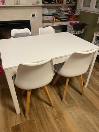Mesa comedor extensible madera