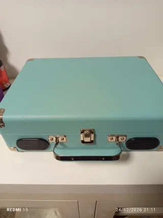Tocadiscos azul