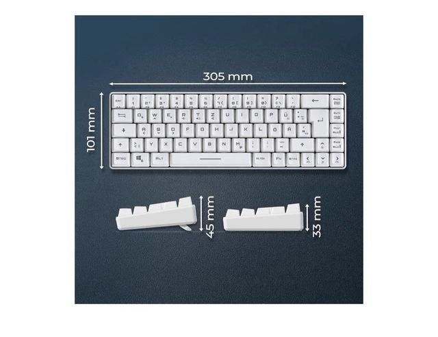 Teclado Gaming Compacto Blanco RGB