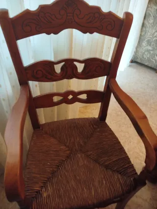 Mesa y 6 Sillas Comedor Pino Mexicano