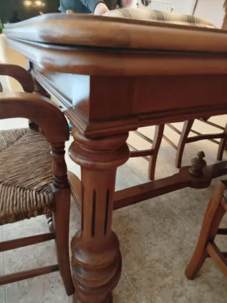 Mesa y 6 Sillas Comedor Pino Mexicano