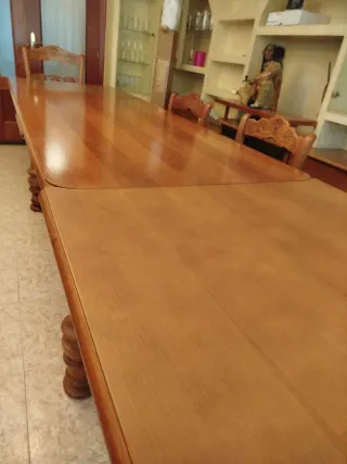 Mesa y 6 Sillas Comedor Pino Mexicano