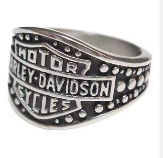 Anillo Harley Davidson Motero Acero Inoxidable