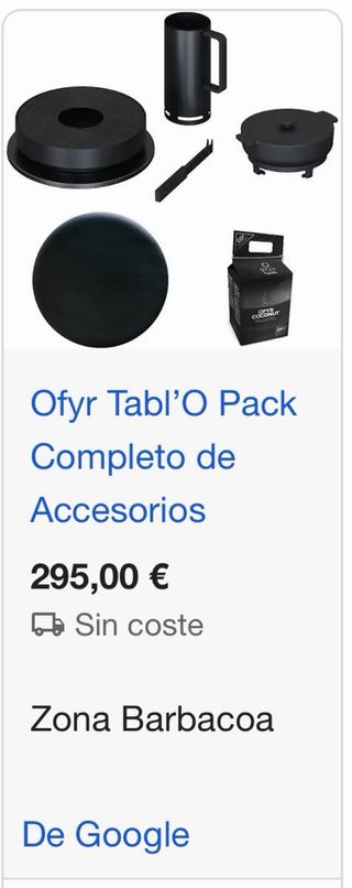 Barbacoa OFYR Negra Metal