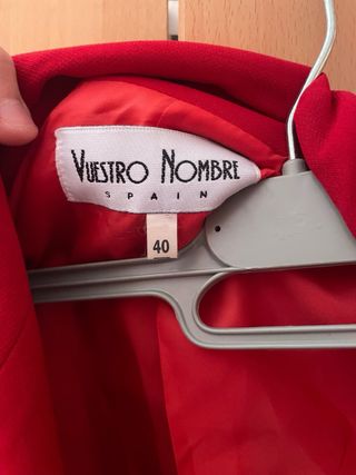 Blazer Rojo Talla 40