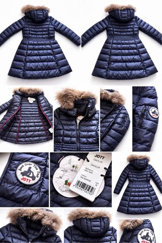 Abrigo JOTT azul con capucha y pelo