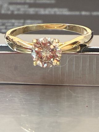 Anillo Oro 18k Diamante Natural 1.01ct VVS2