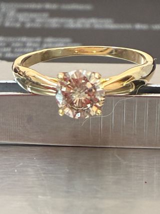 Anillo Oro 18k Diamante Natural 1.01ct VVS2