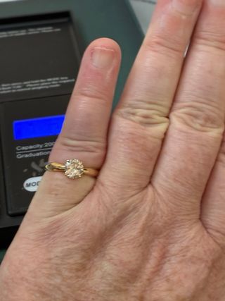 Anillo Oro 18k Diamante Natural 1.01ct VVS2