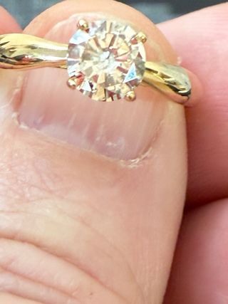 Anillo Oro 18k Diamante Natural 1.01ct VVS2