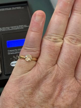 Anillo Oro 18k Diamante Natural 1.01ct VVS2