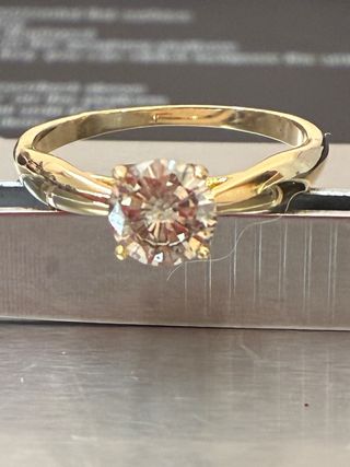 Anillo Oro 18k Diamante Natural 1.01ct VVS2