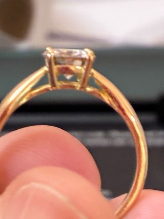 Anillo Oro 18k Diamante Natural 1.01ct VVS2