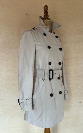 Gabardina Zara Mujer Crema Talla XS