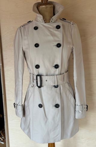 Gabardina Zara Mujer Crema Talla XS