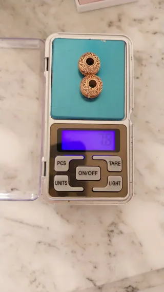 Lote 2 Charms Pandora Cristal Murano Oro