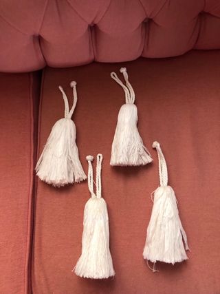 Ferma Tende Bianco Tessuto