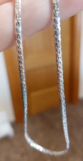 Gargantilla de plata 36cm. 3mm de ancho.