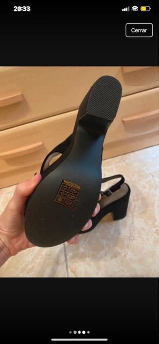 Sandalias negras plataforma tacón 36, 37, 39