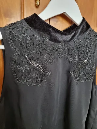 Top Zara Negro con Etiqueta Talla M