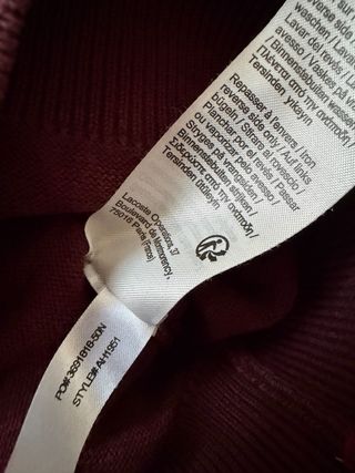 Jersey Lacoste Burdeos Talla L