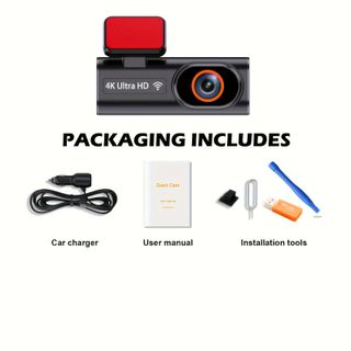 Cámara de salpicadero 4K Ultra-Clear Función Wi-Fi