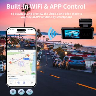 Cámara de salpicadero 4K Ultra-Clear Función Wi-Fi