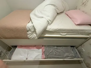 Cama nido blanca madera pino macizo