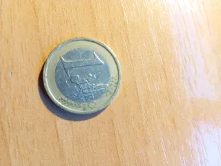 Moneda Euro Italia 2002 vitrubio